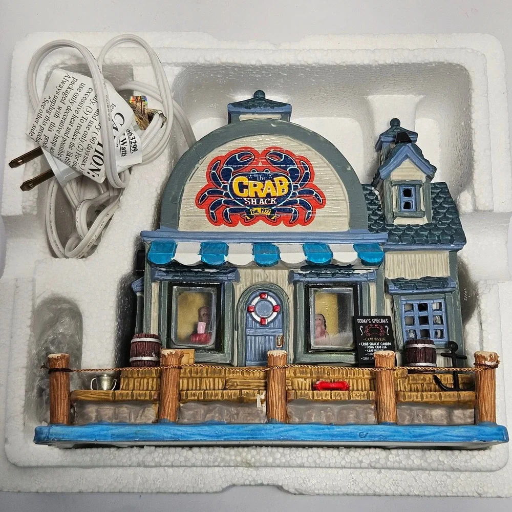 Lemax Plymouth Village The Crab Shack Lighted Building 05630 Seafood Restaurant